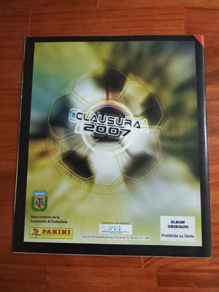 Clausura 2007. Album Vacio, Nuevo. Exelente Mira!!!! 1