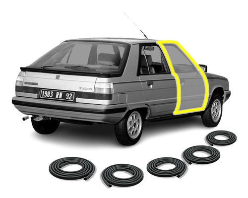 Juego De Burletes De Puerta Renault 11 El Par 0