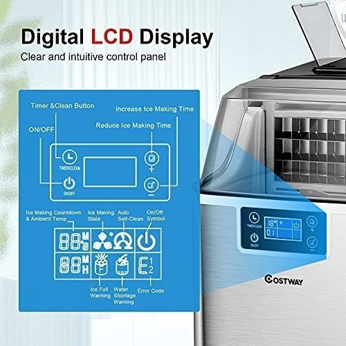 Fabrica De Hielo Digital Con Lcd Con Filtro Y Autolimpiante 1