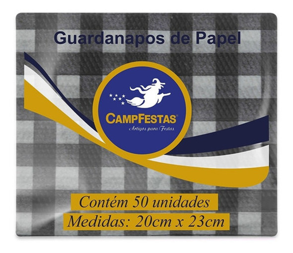 Guardanapo Papel Xadrez Color 20cm X 23cm - 200 Unidades 1