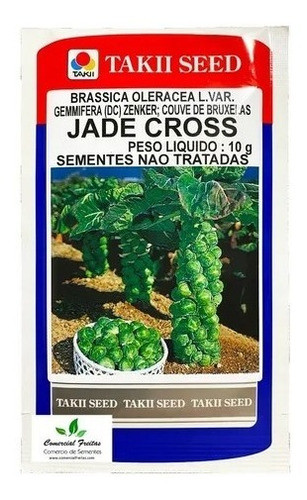 Sementes De Couve De Bruxelas Híbrida Jade Cross Takii 10 G 0