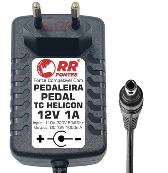 Fonte Dc 12v Para Pedaleira Tc Helicon Voicelive Play Gtx 0