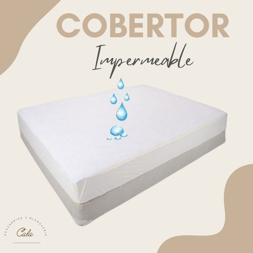 Cubre Colchón Impermeable Queen 160x200x30 Ajustable 1