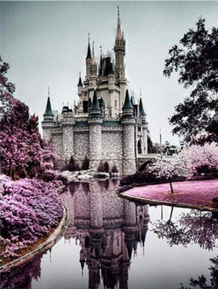 Kit Pintura Con Diamantes 5d -castillo Ensueno 30x40cm 0