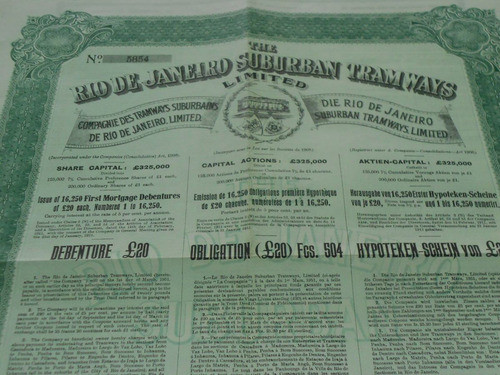 The Rio De Janeiro Suburban Tramways Limited - 1911. 0