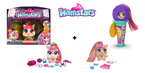 Combo Hamstars Mascotas Con Accesorios Y Microfono De Regalo 1