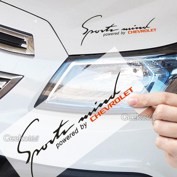 2x Adesivo Sports Mind Chevrolet Onix Cruze Prisma Camaro 1