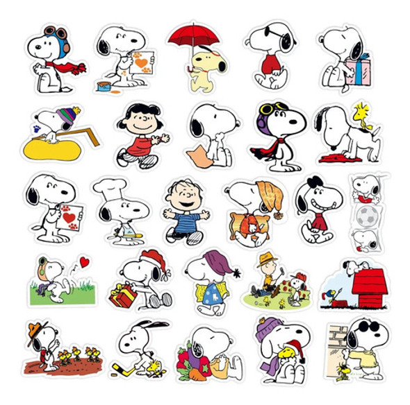 Stickers Autohadesivo Snoopy X 50 Vinilo 1