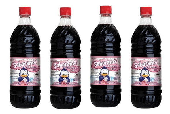 Groselha Diet Sem Adição De Açúcar 970ml C/ 4 Un - Saborama 0