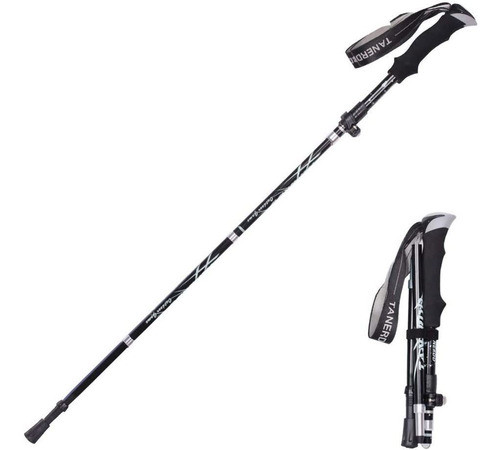 Baston De Trekking Ainaan De Aluminio Plegable - Negro 0