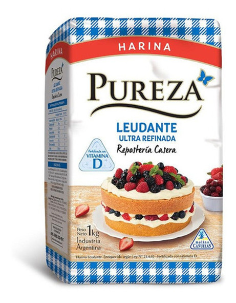 Harina Leudante Ultra Refinada Pureza  1 Kg 0