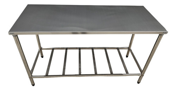 Bancada Armario 120x40 De Inox Multiuso 1 Nivel Gradeada 0