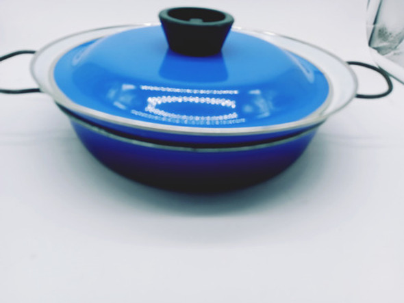Guisera Fuente Enlozada Con Tapa Vintage Ferrum 1