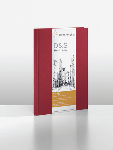 D&s Sketch Book 140g/m Caderno Vermelho Tam A5 Retrato 10628 0