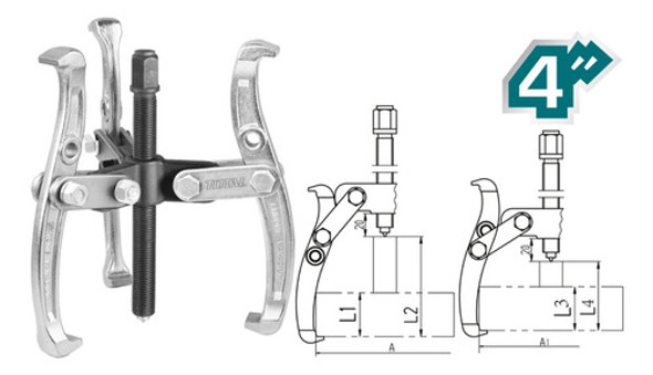 Extractor De Poleas Y Rulemanes 3 Garras 4  Total 1