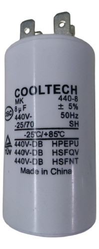 Capacitor Lavarropas 8 Microfaradios 440v 50/60hz Devoto 0