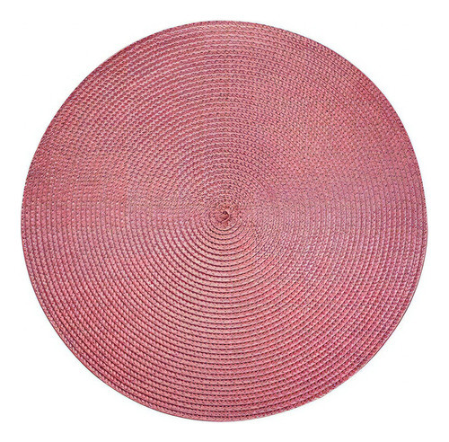 Mantel Individual Redondo Tejido Rosa Nordico 0