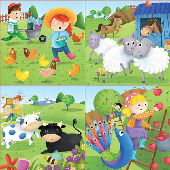 Set Puzzle Granja Rompecabezas Animales Educa Niños Bebes ® 1