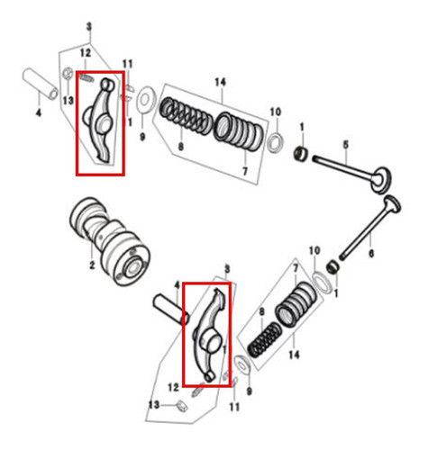 Balancín Admisión Escape Zanella Zb 110 Original Zeta Motos 1