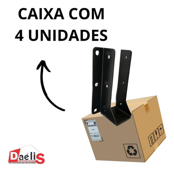 Suporte Viga Parede Pergolado Madeira Barrote 5x15cm 4 Unids 1 Suporte Viga Parede Pergolado Madeira Barrote 5x15cm 4 Unids 1