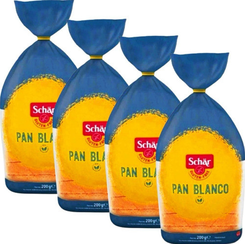 Pan Blanco Tradicional Schar Sin Tacc X 4 Unidades 0