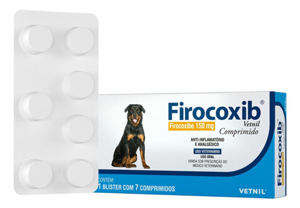 Anti-inflamatório Vetnil Firocoxib 150mg 7 Comprimidos P/cão 0