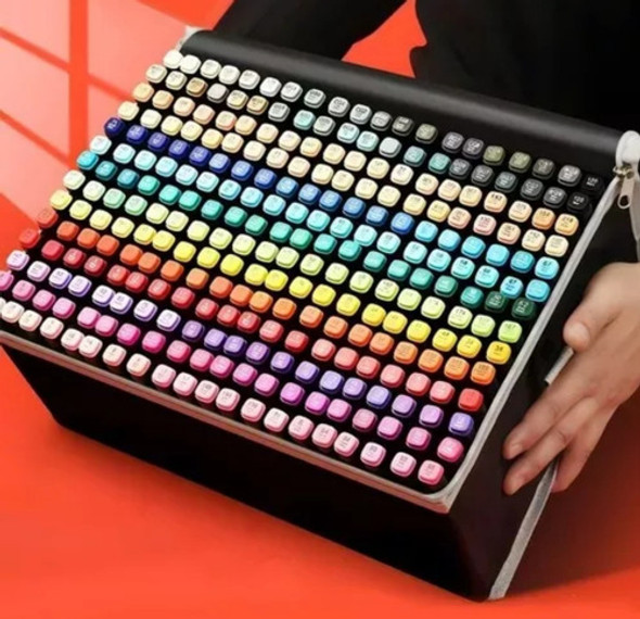 Plumones Marcadores Doble Punta 204 Piezas Estuche Bandolera 1 Plumones Marcadores Doble Punta 204 Piezas Estuche Bandolera 1