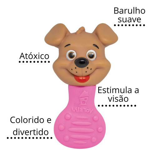 Mordedor Infantil Chocalho  Denticao Macio Bebe E Pet 1