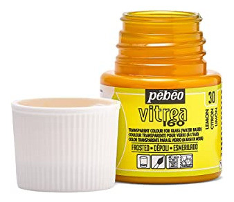 Pebeo Vitrea160 Pintura Para Vidrio Esmeril 45ml Limon 1
