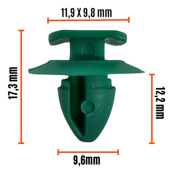 Clip Grampa Traba Moldura Bajo Parabrisas Fiat Punto X10 1 Clip Grampa Traba Moldura Bajo Parabrisas Fiat Punto X10 1