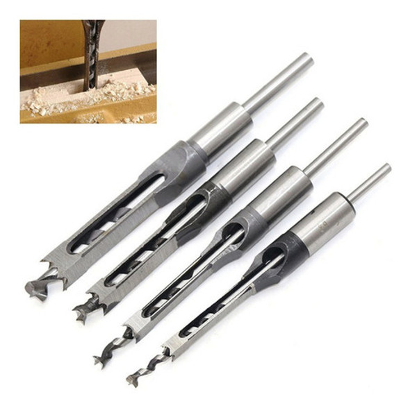 . 4pcs Quadrados Brocas Cinzel Brocas De Madeira Broca Para 1