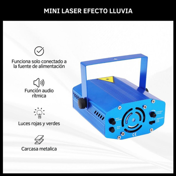 Mini Laser Audioritmico Proyector Efecto Lluvia Multipunto 1