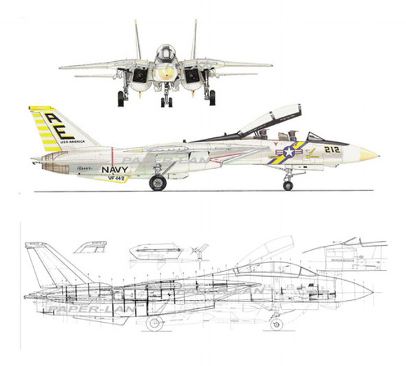 Plano Rc F-14 Tomcat (leer Envio Antes De Comprar) 0