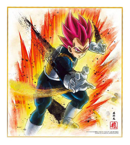Shikishi Art Dragon Ball Vegeta Super Saiyan Dios Bandai 0