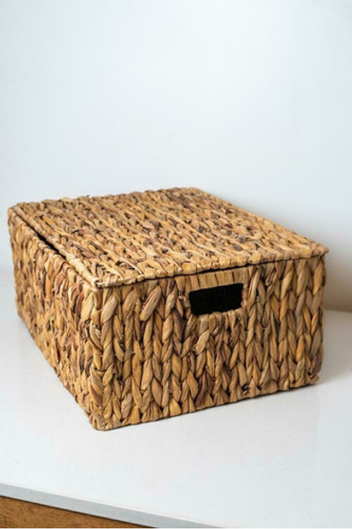 Canasto  Noguyi  Con Tapa Y Asas  L  Seagrass Natural 0