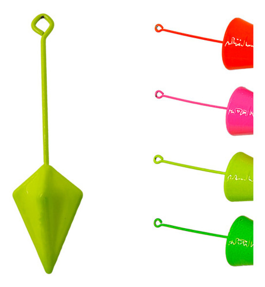Chumbada Colorida Capela Concava Chumbo Com Haste Rosa 120g 0