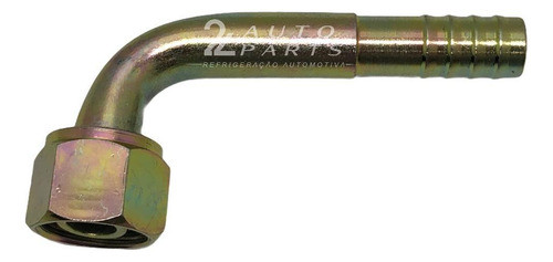 Conexão 90° 10mm Femea Oring Aco 0