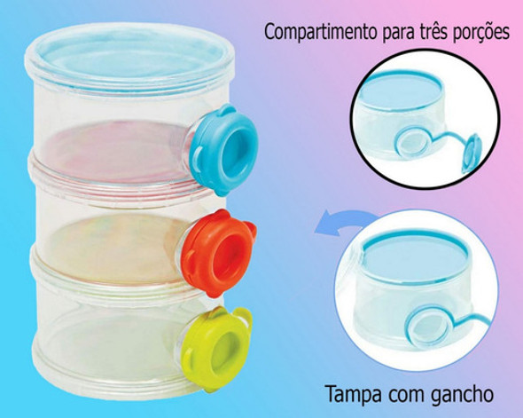Pote Pra Congelar Papinha Leite Em Pó Empilhável Organizador 1