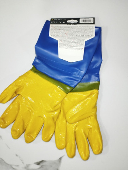Guantes De Seguridad Delta Plus Azul Y Amarillo Nuevo 1