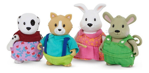Lil Woodzeez Set Amigos Del Jardin 6676 X4 Figuras Animales 0