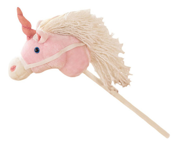 Novo Cavalo De Pelúcia De Brinquedo Com Vara De Madeira, 0