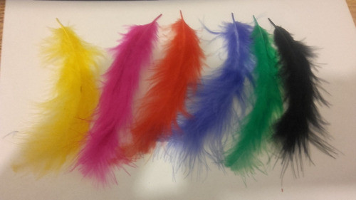 Plumas De Colores Surtidas 7/15cm Por 50 Unid. Decoracion 1