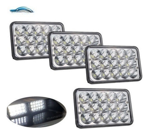4 X 6  Alta Luz De Cruce Led Faros H4656/4651 Para Kenworth 1