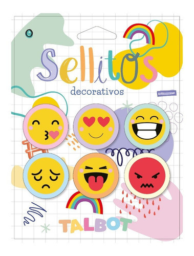 Sellitos Decorativos X6 U Talbot Emoji Escolar Caritas Maest 0