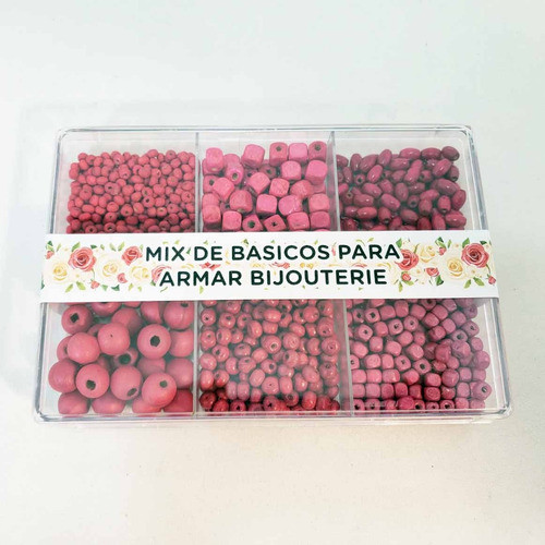 Caja Acrílica Con Maderas Fucsias Varias Para Bijou 0