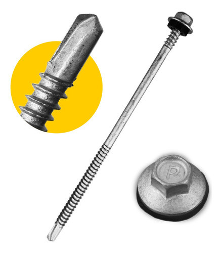 Parafuso Autobrocante 5.5x125mm Sextavado | 500 Uni - Pinfer 0