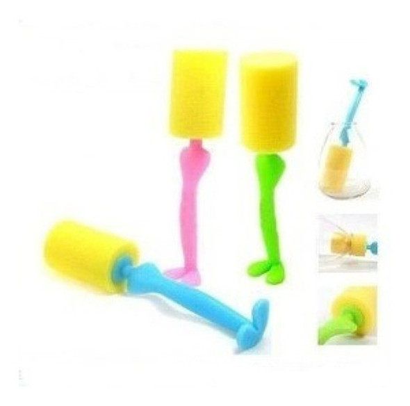 Esponja Cocina Para Vasos Mamadera Hombrecito Diseño 0