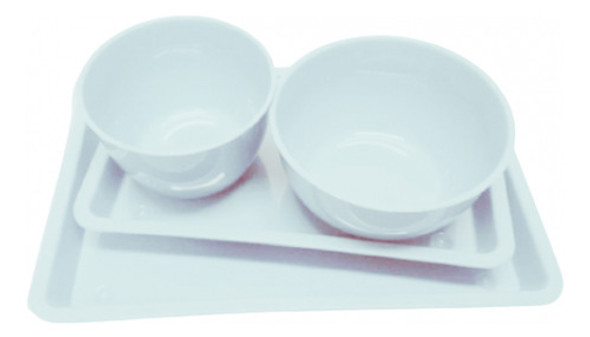 Kit Autoclavável Com 2 Bandejas E 2 Cubas - Branco Fava 1