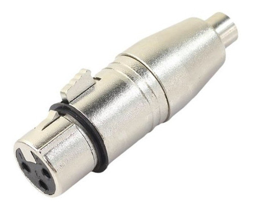 Adaptador De Cannon Xlr Hembra A Rca Jack Metalico Ficha 0