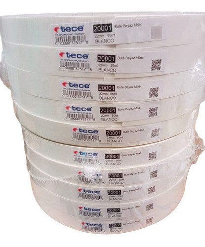 Tapacanto Tece 22mm Blanco Preencolado Pack X 10 Rollos 0